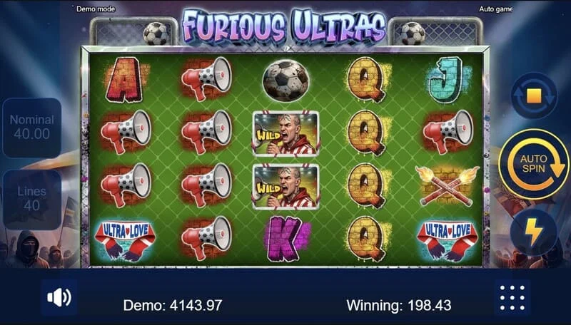 Furious Ultras - garis pembayaran pada gulungan